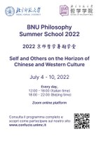 Locandina BNU Philosophy Summer School 2022