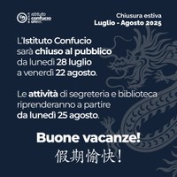 Chiusura estiva 2025