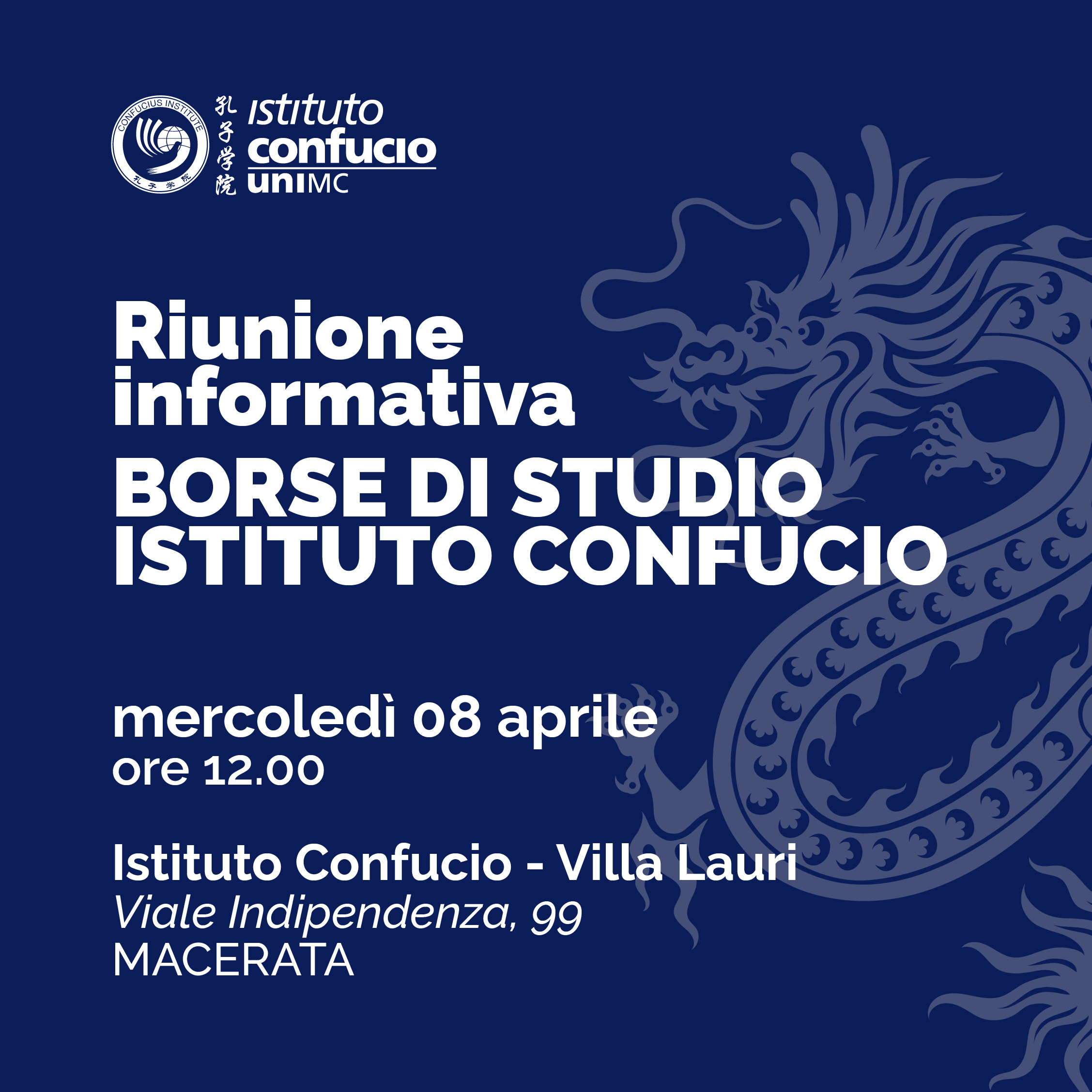 Riunione informativa Borse di Studio 2026/2027