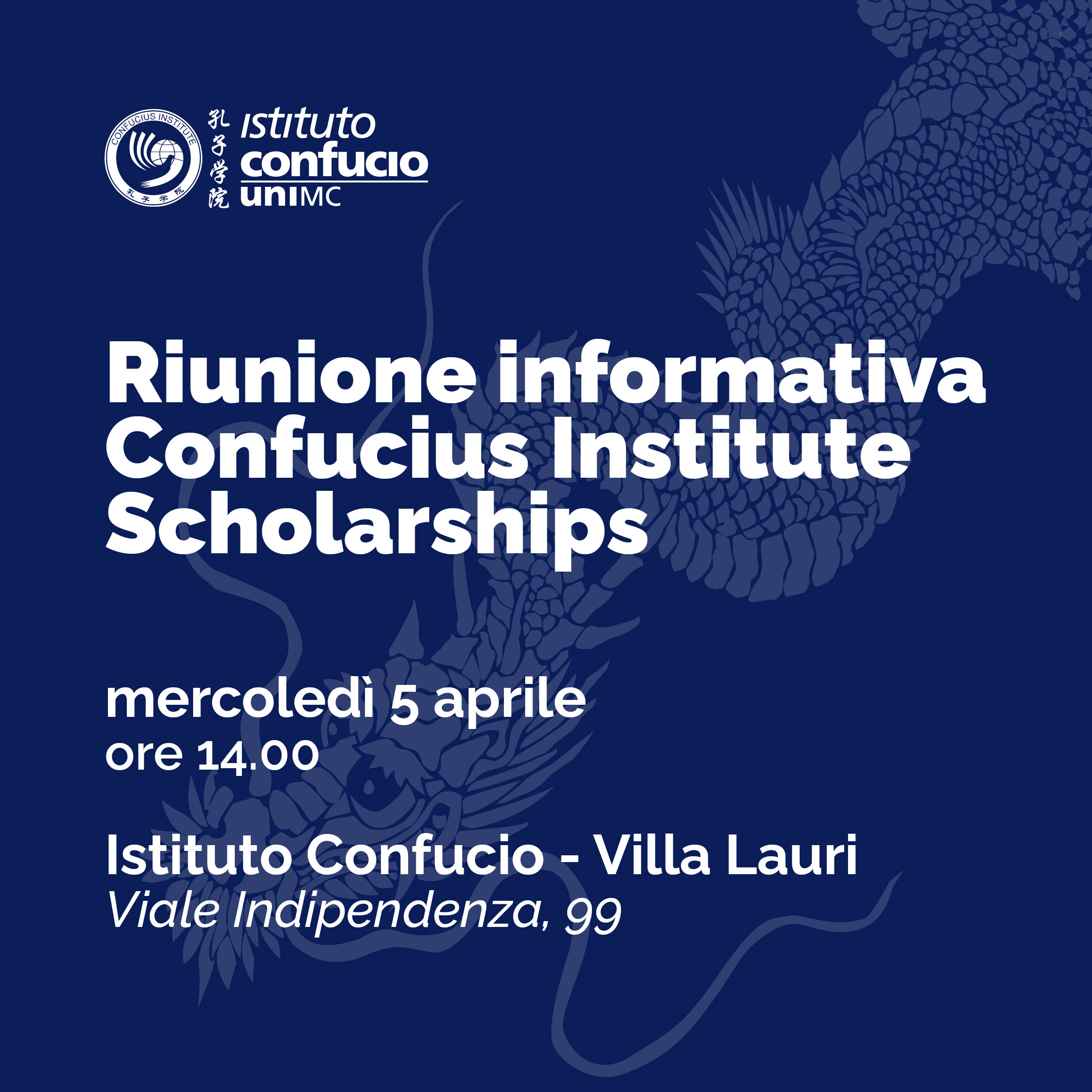 Riunione informativa Confucius Institute Scholarships