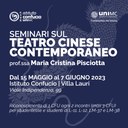 Seminari Teatro cinese 2023 - Prof.ssa Pisciotta