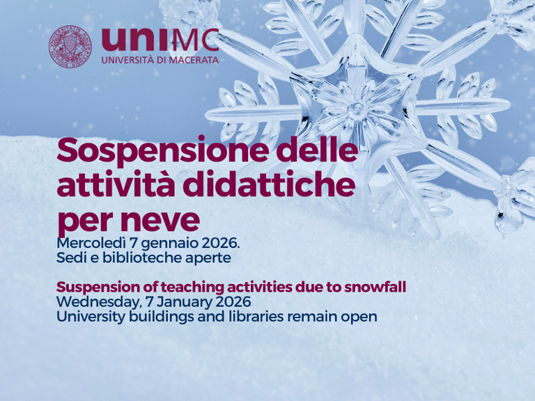 Sospensione delle attività per neve