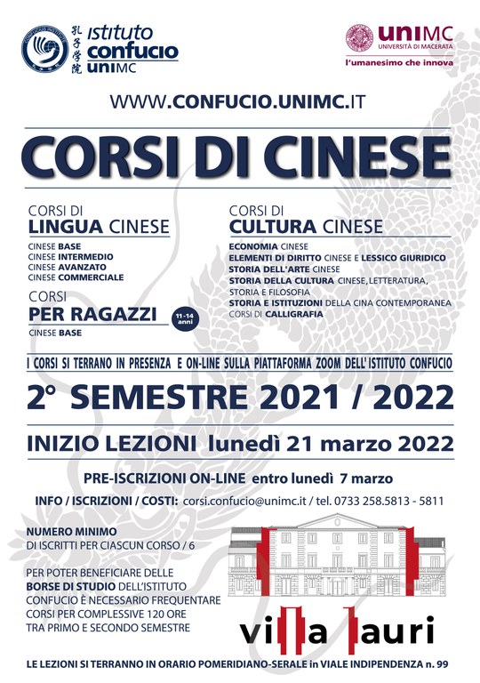 Corsi 2° semestre 2021/2022