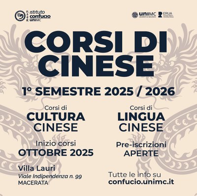 Corsi di cinese - 1 semestre 25-26